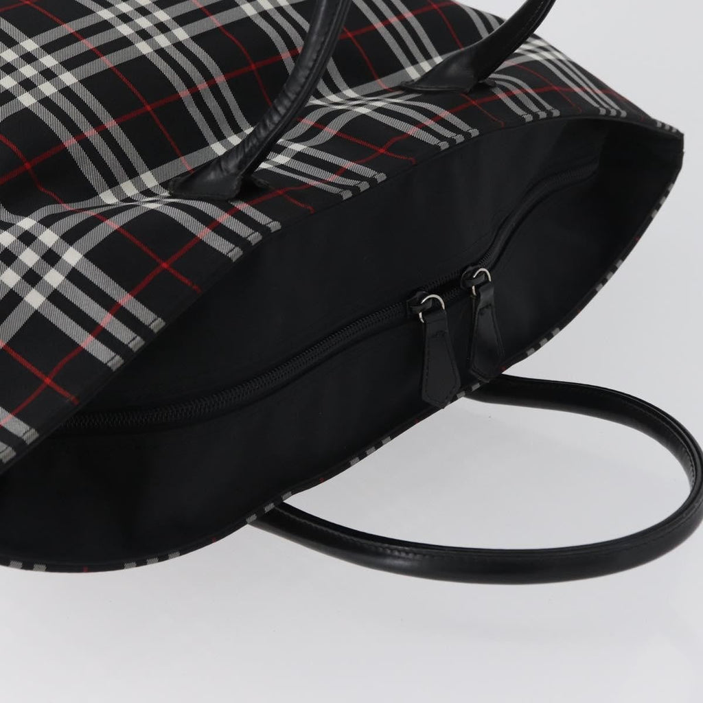 Burberry Nova Check Handbag Nylon Black Nylon Handbag