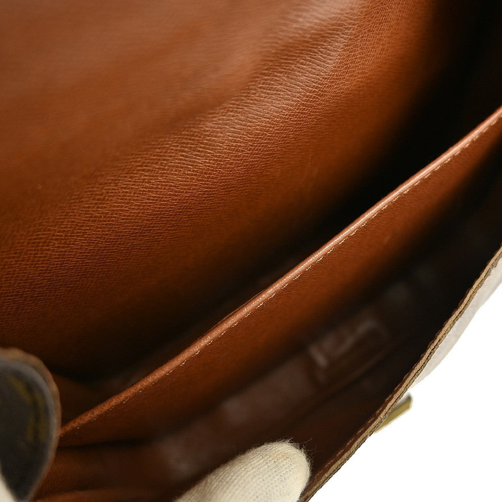Louis Vuitton Cartouchiere Handbag Monogram Canvas Brown Canvas Shoulder Bag