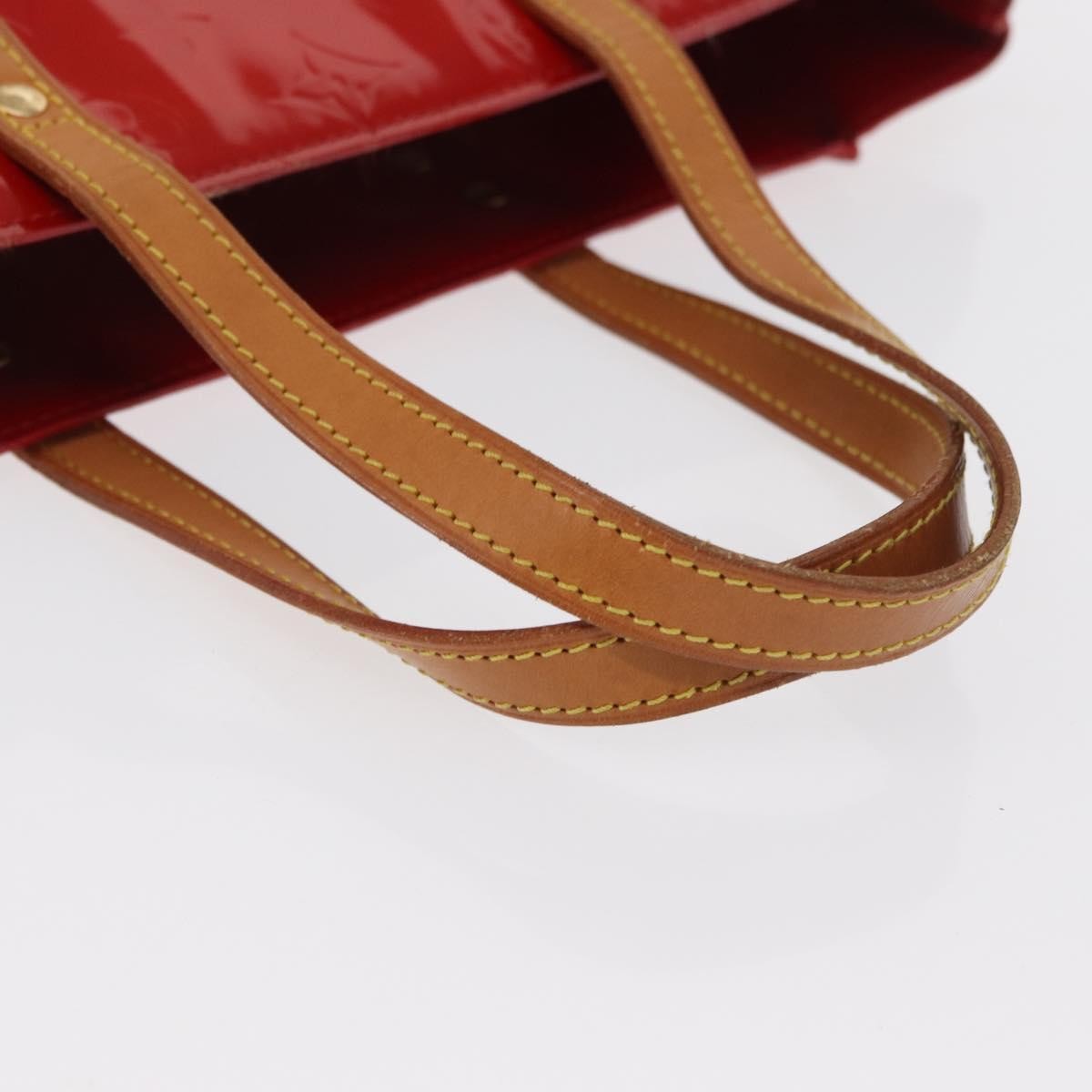 Louis Vuitton Reade Handbag Monogram Vernis Red Patent_Leather Handbag