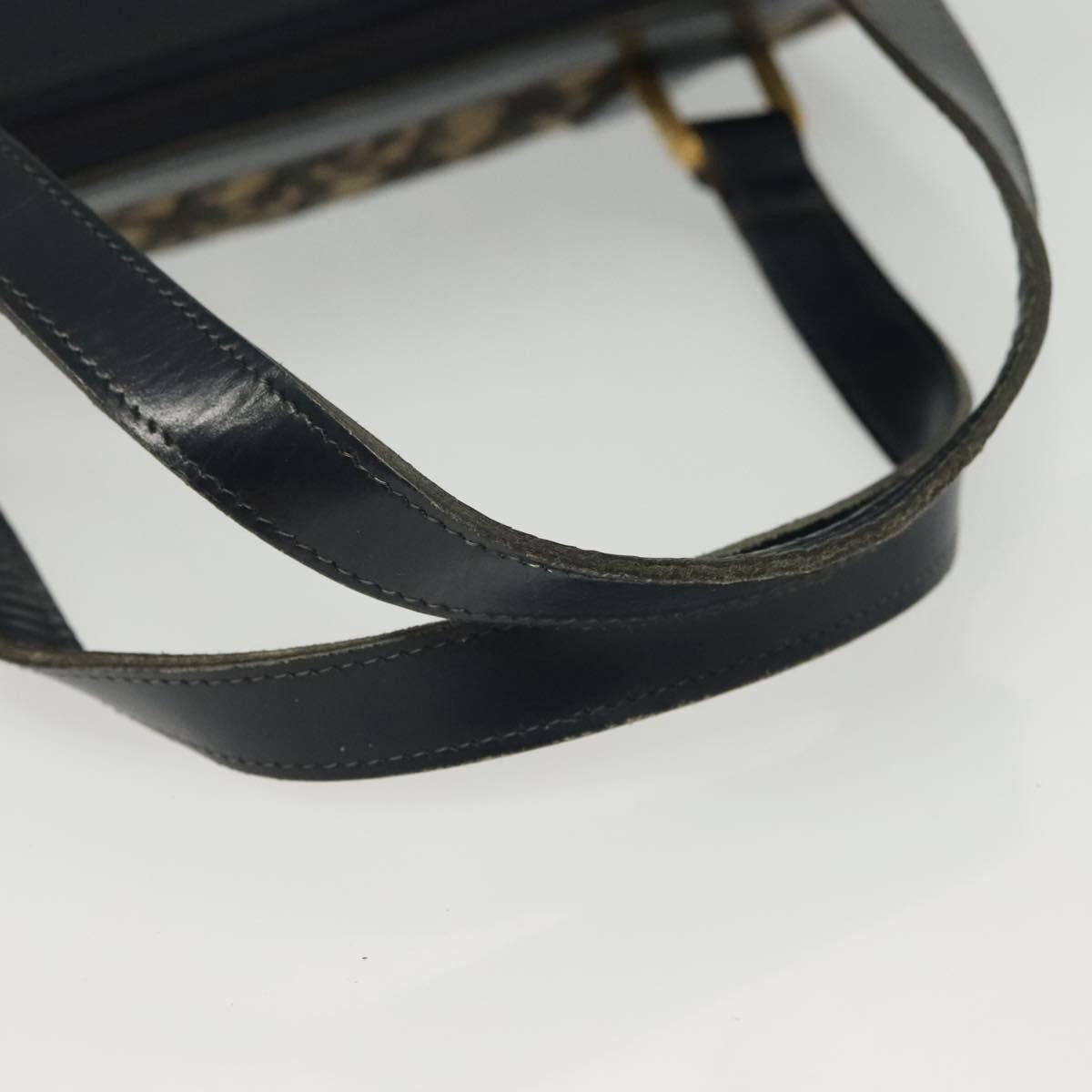 Christian Dior Vintage Trotter Boston Bag Diorissimo Canvas Navy Canvas Bag (Pre-Owned)