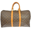 Louis Vuitton Keepall Bag Monogram Canvas Brown Canvas Travel Bag