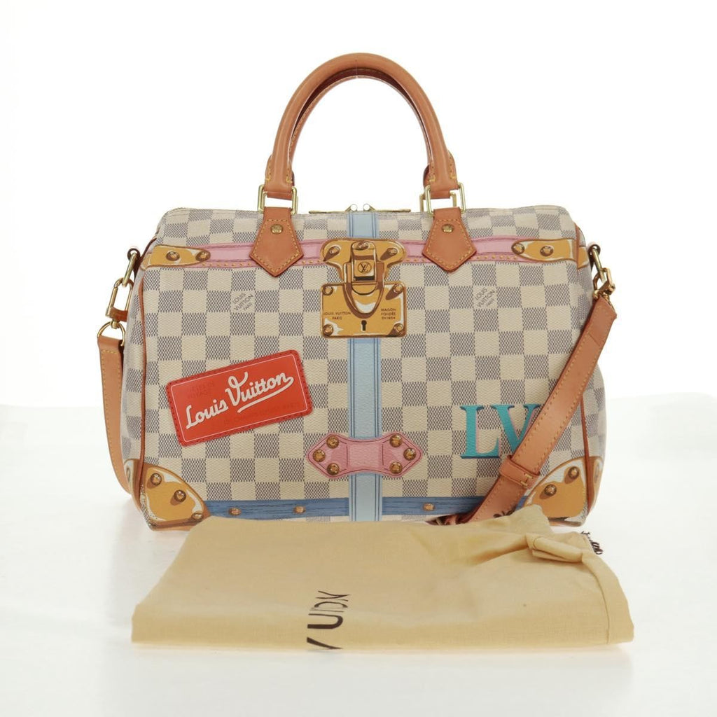 Louis Vuitton Speedy Bandouliere Bag Limited Edition Summer Trunks Monogram Canvas Multicolour Canvas Handbag