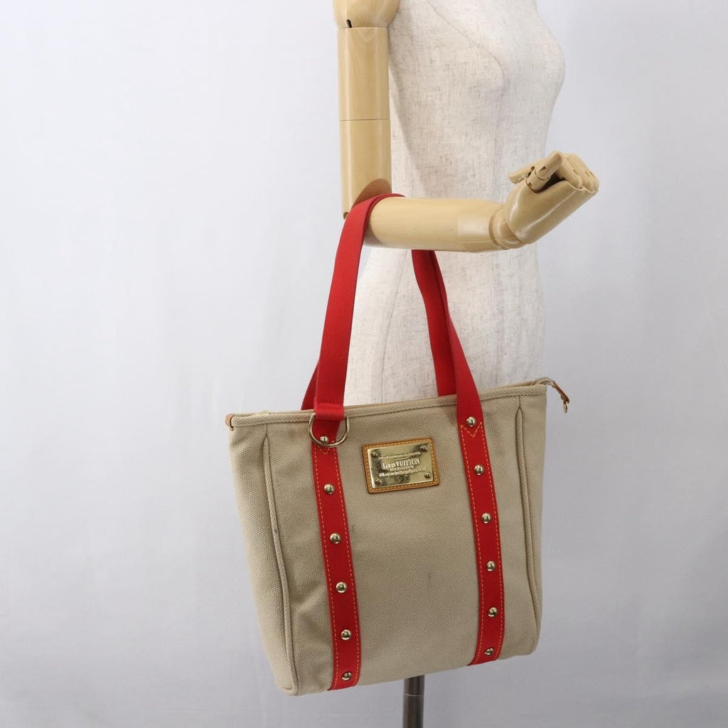 Louis Vuitton Antigua Tote Canvas Beige Canvas Tote Bag