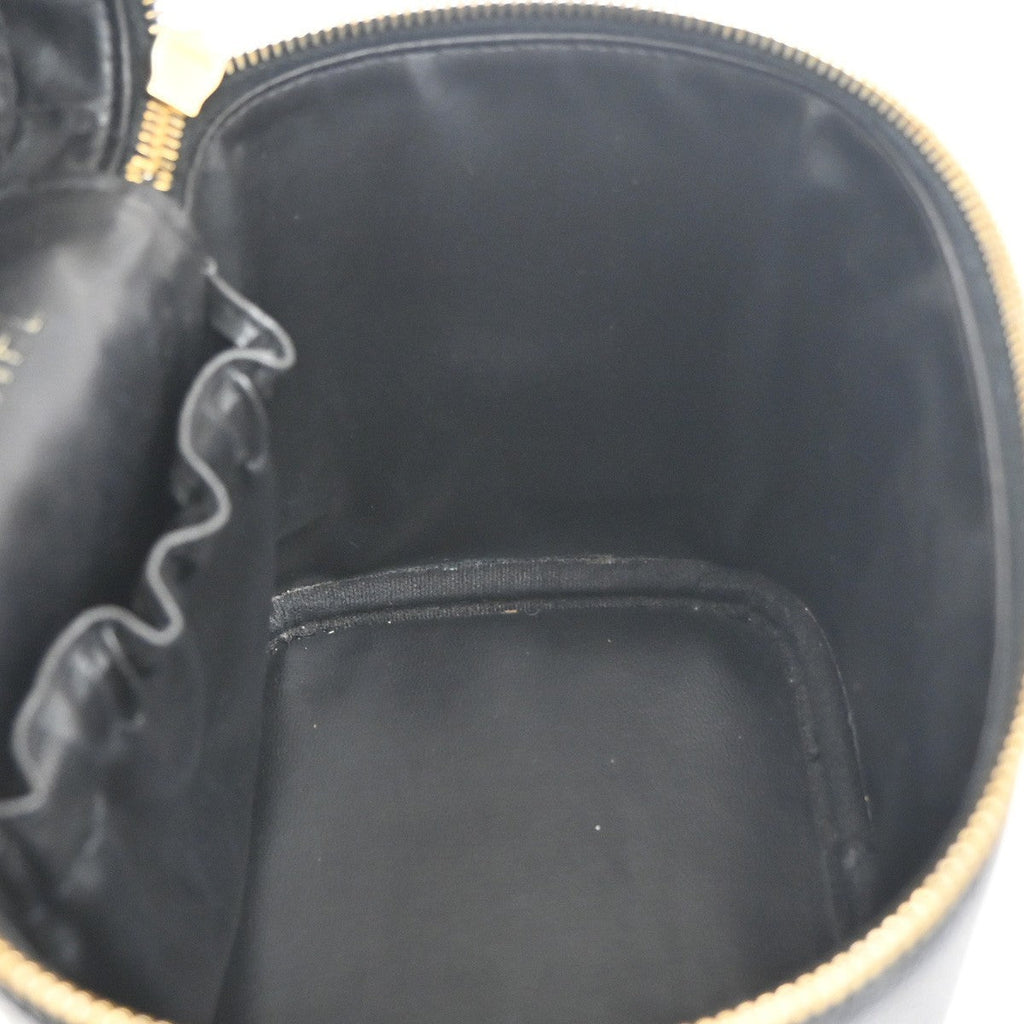 Chanel Vintage Timeless Cosmetic Case Caviar Black Leather Handbag