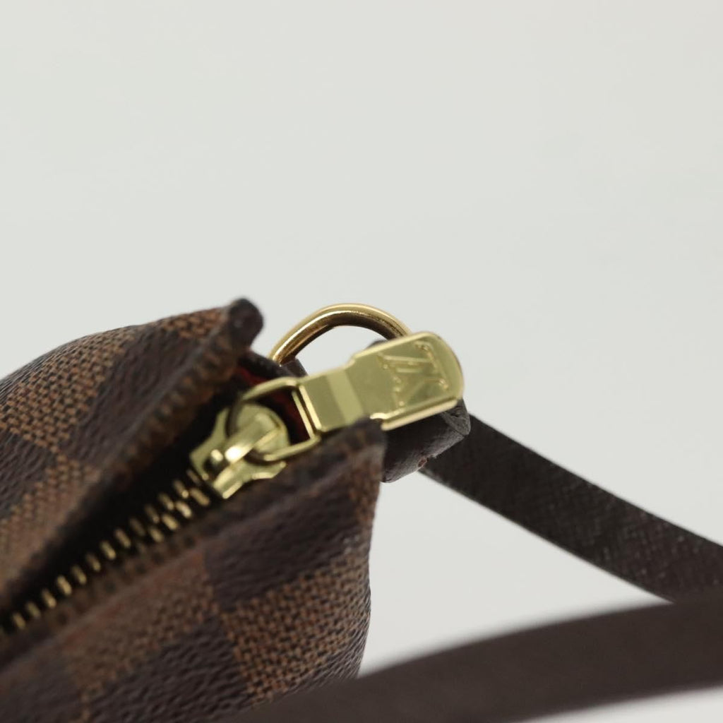 Louis Vuitton Trousse Make Up Bag Damier Canvas Brown Canvas Shoulder Bag