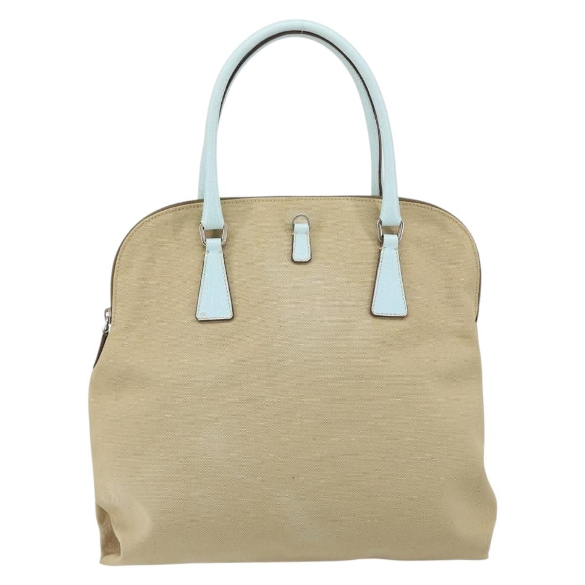 Prada Vintage Handbag Canvas Beige Canvas Handbag