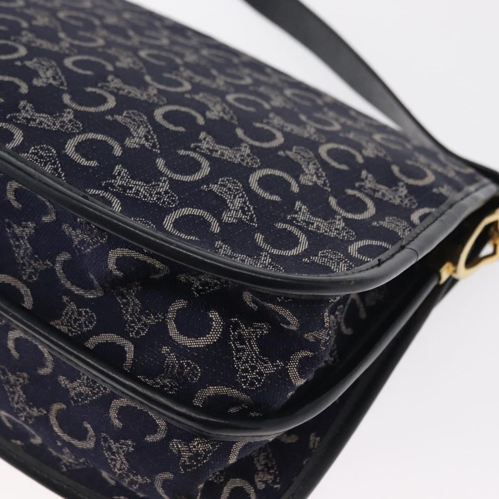 Celine C Sulky Shoulder Bag Canvas Navy Canvas Shoulder Bag Bag