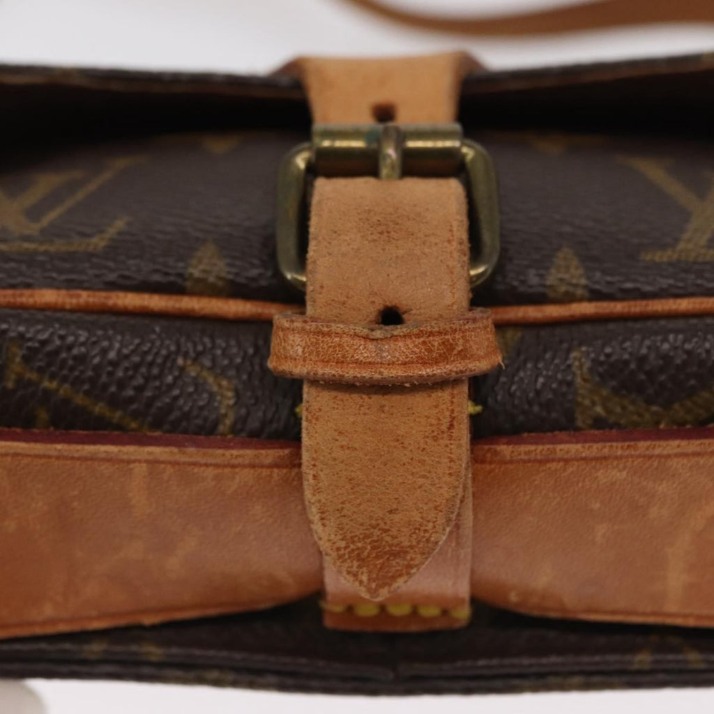Louis Vuitton Cartouchiere Handbag Monogram Canvas Brown Canvas Shoulder Bag