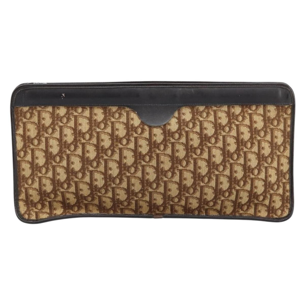 Christian Dior Vintage Trotter Pouch Canvas Brown Canvas Clutche & Pouche Bag (Pre-Owned)