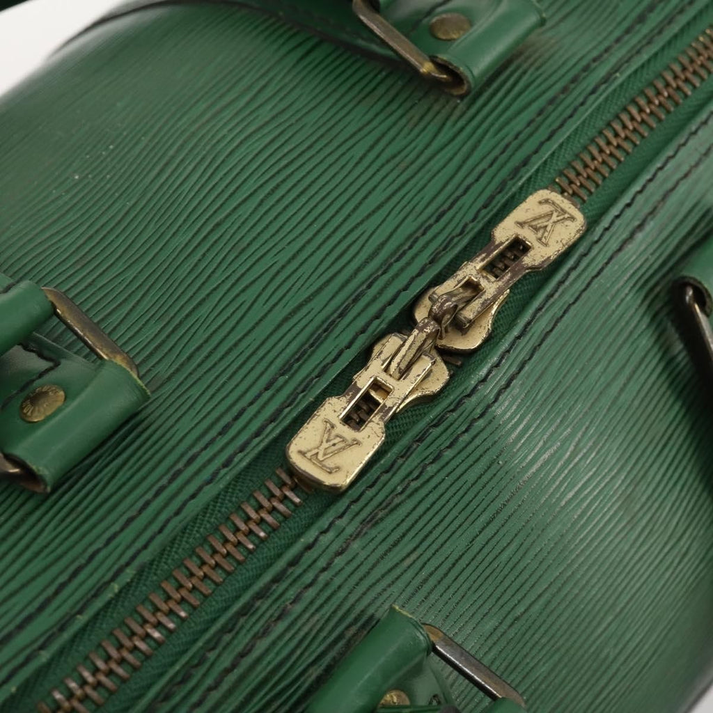 Louis Vuitton Keepall Bag Epi Leather Green Leather Travel Bag