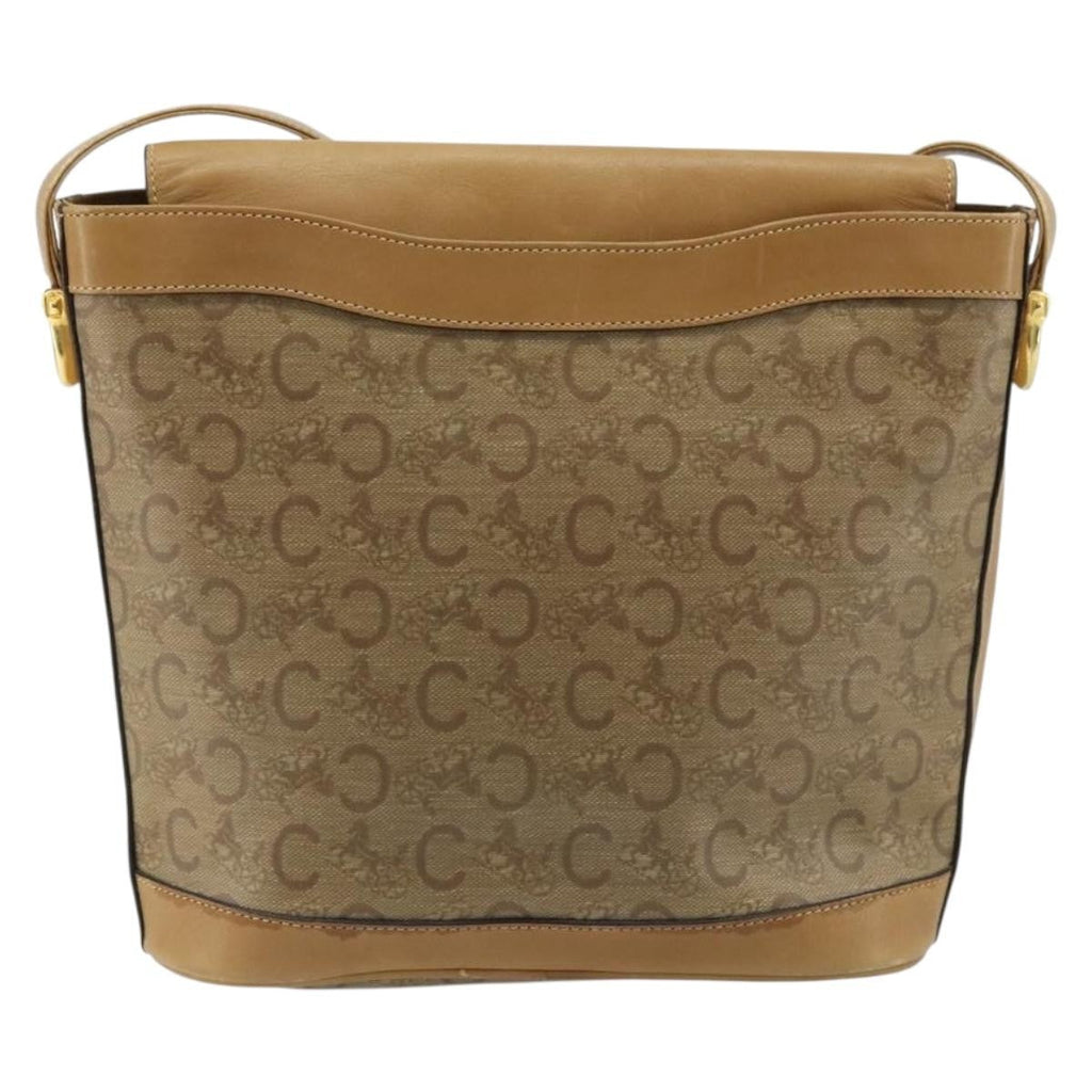Celine C Sulky Shoulder Bag Canvas And Leather Beige Canvas Shoulder Bag Bag