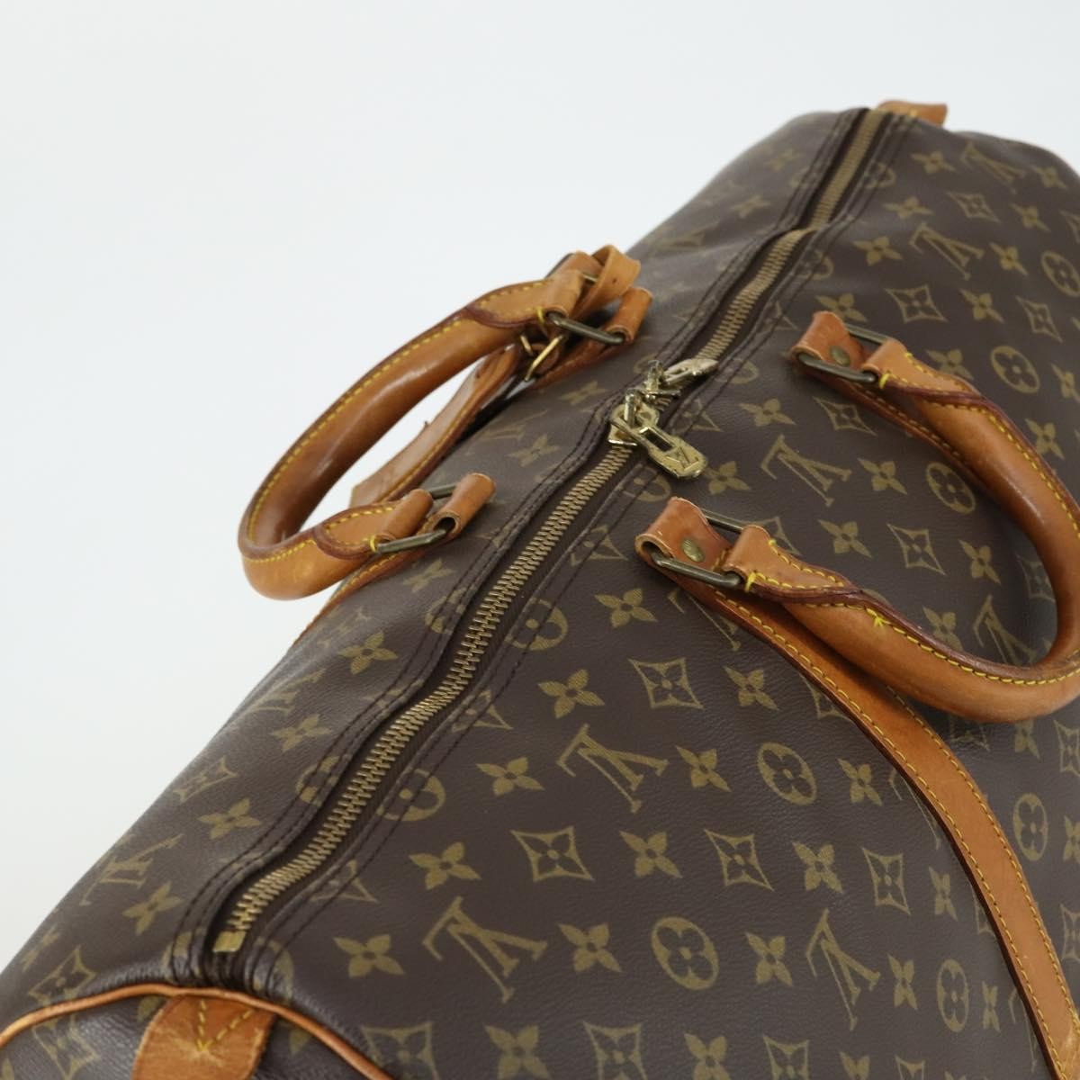 Louis Vuitton Keepall Bag Monogram Canvas Brown Canvas Handbag