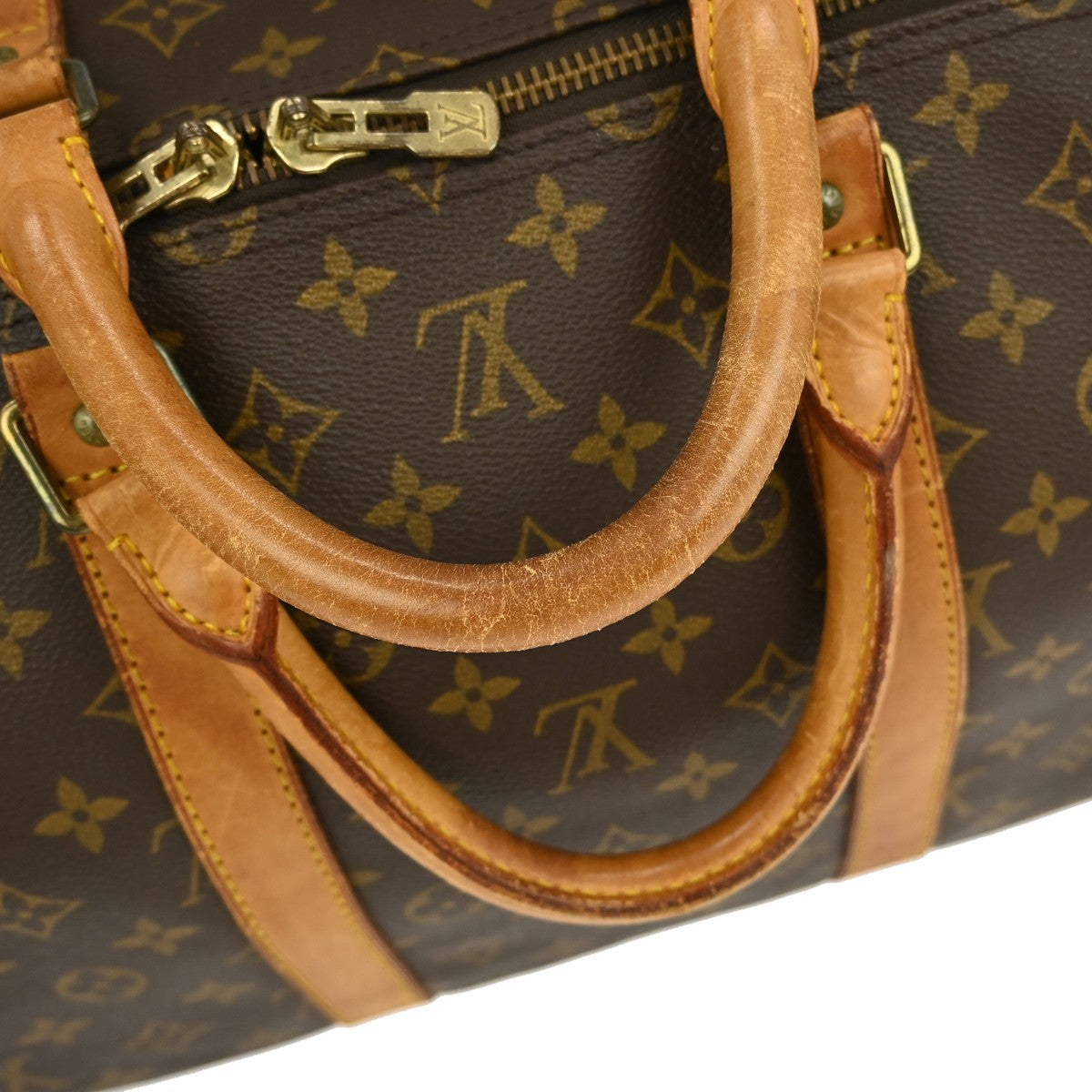 Louis Vuitton Keepall Bag Monogram Canvas Brown Canvas Travel Bag