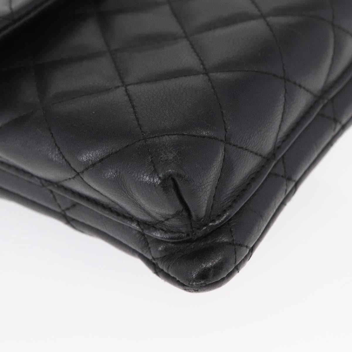 Chanel Cambon Flap Crossbody Bag Quilted Lambskin Silver Leather Shoulder Bag Bag