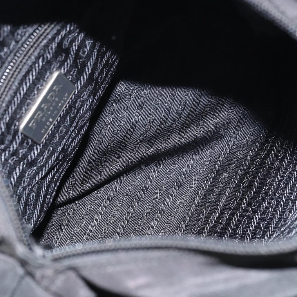 Prada Vintage Zip Tote Tessuto Black Nylon Tote Bag Bag