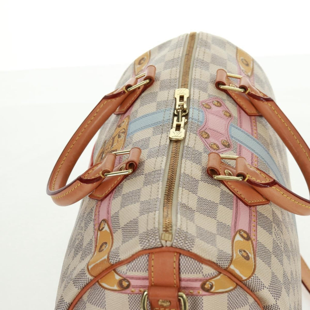 Louis Vuitton Speedy Bandouliere Bag Limited Edition Summer Trunks Monogram Canvas Multicolour Canvas Handbag