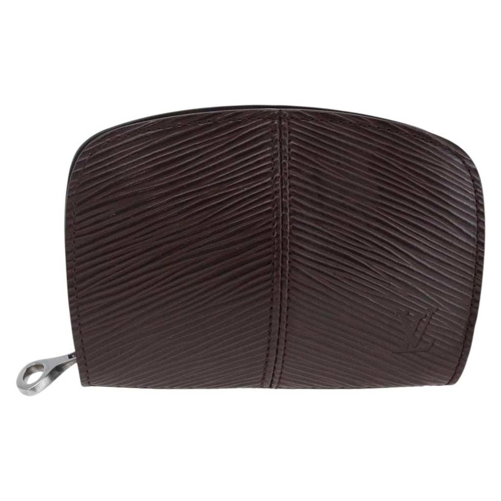 Louis Vuitton Demi Lune Coin Purse Epi Leather Brown Leather Wallets Accessory