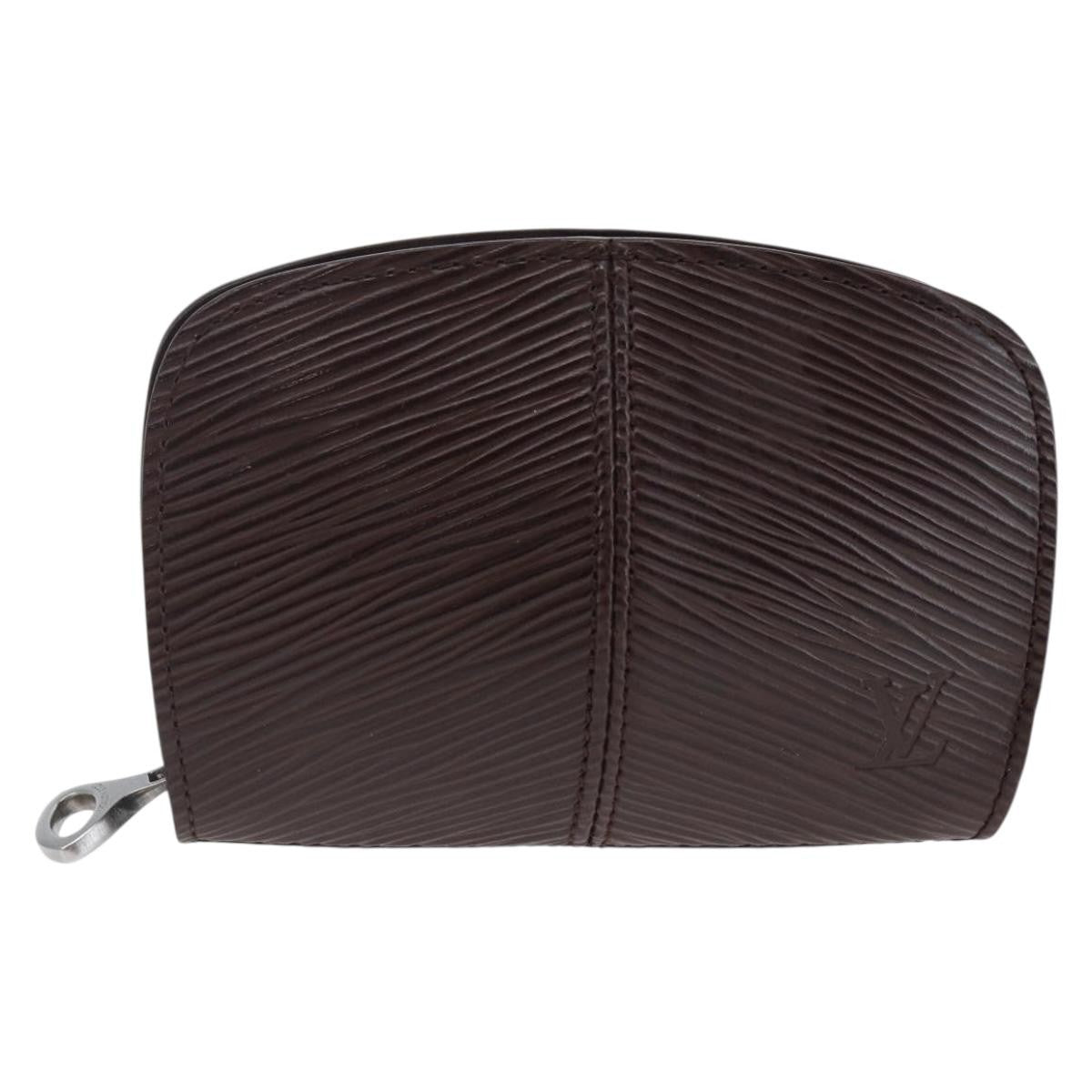 Louis Vuitton Demi Lune Coin Purse Epi Leather Brown Leather Wallets Accessory