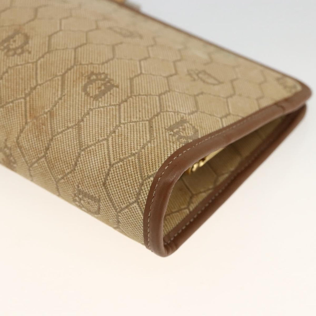 Christian Dior Vintage Honeycomb Clutch Canvas Beige Canvas Clutche & Pouche Bag (Pre-Owned)