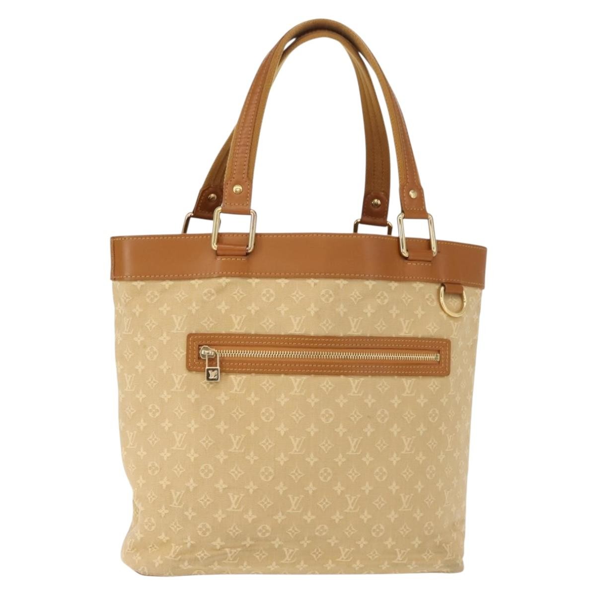 Louis Vuitton Lucille Handbag Mini Lin Beige Canvas Tote Bag