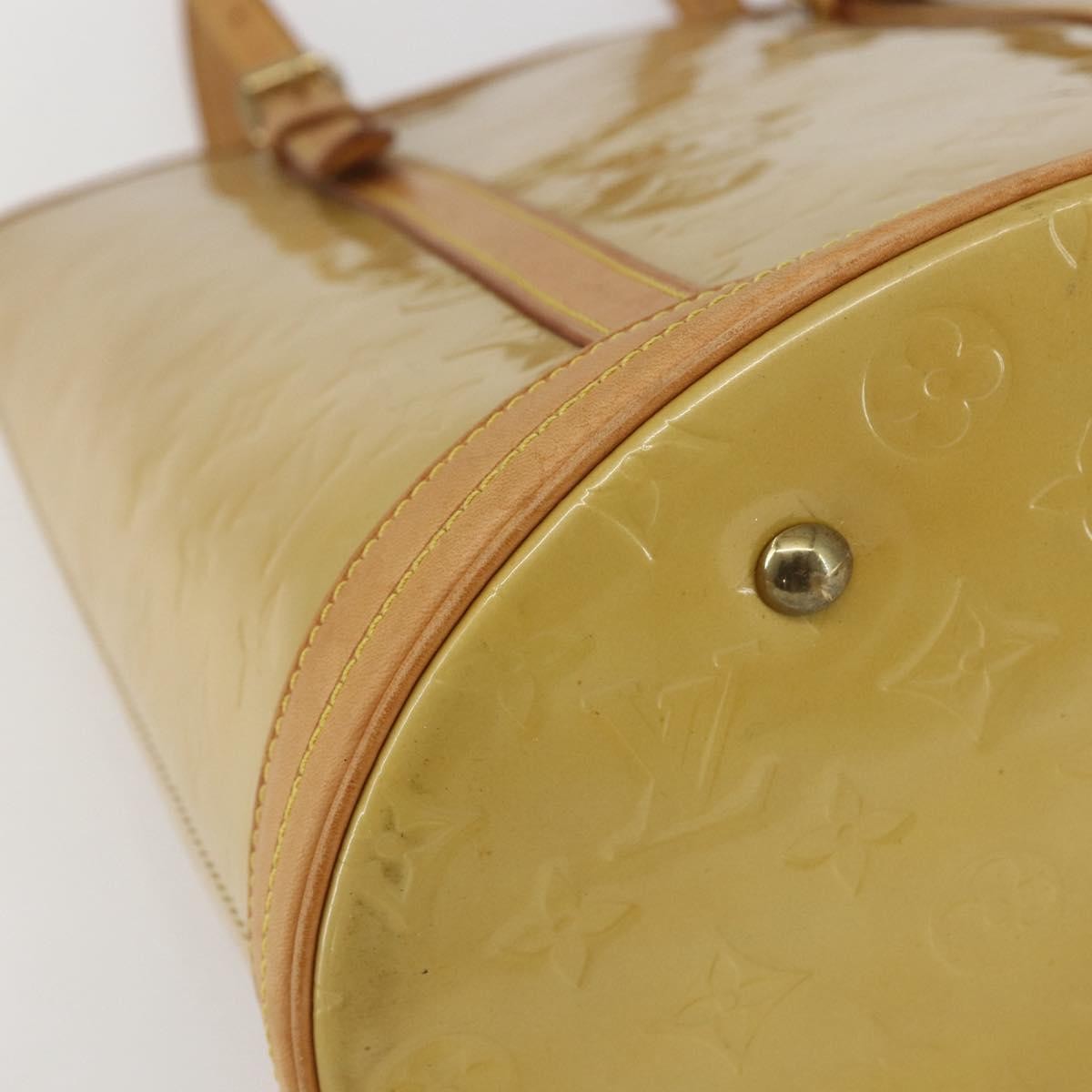 Louis Vuitton Bucket Bag Monogram Vernis Beige Patent_Leather Shoulder Bag