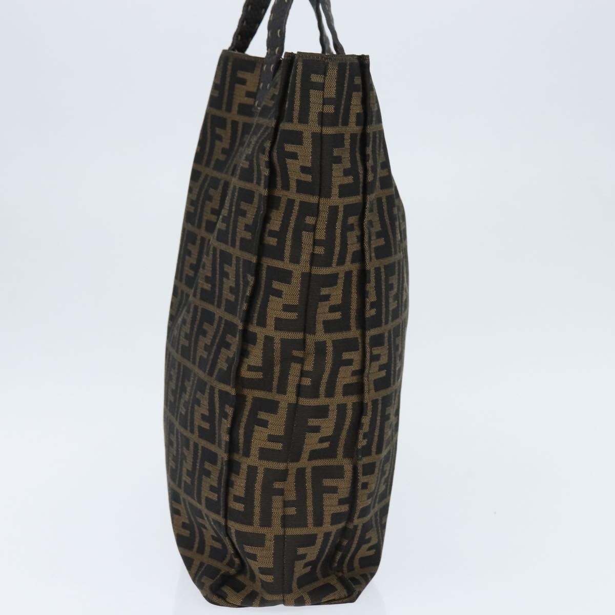 Fendi Open Shopping Tote Zucca Canvas Brown Canvas Tote Bag Bag