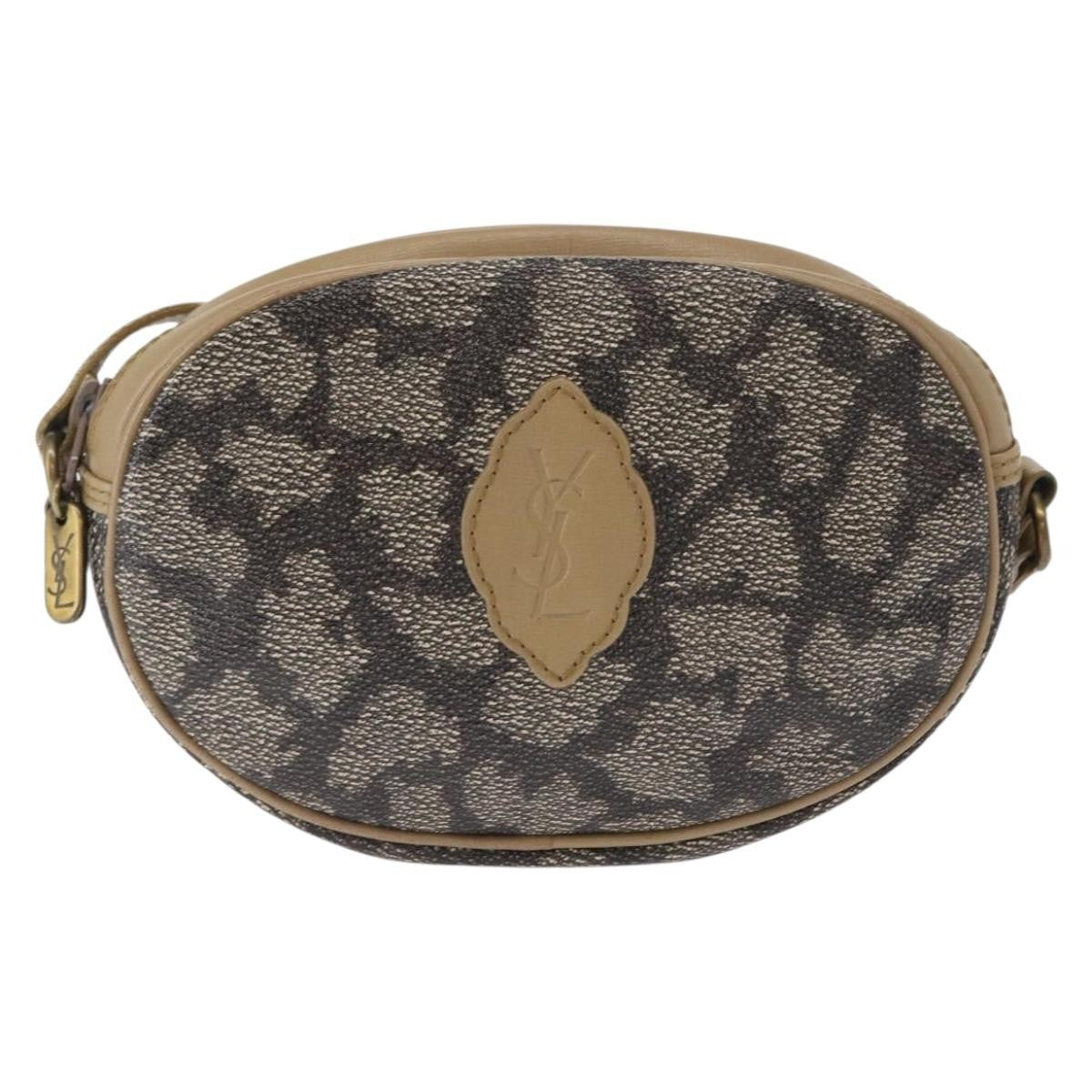 Saint Laurent Vintage Shoulder Bag Pvc Leather Beige Pvc Shoulder Bag Bag (Pre-Owned)