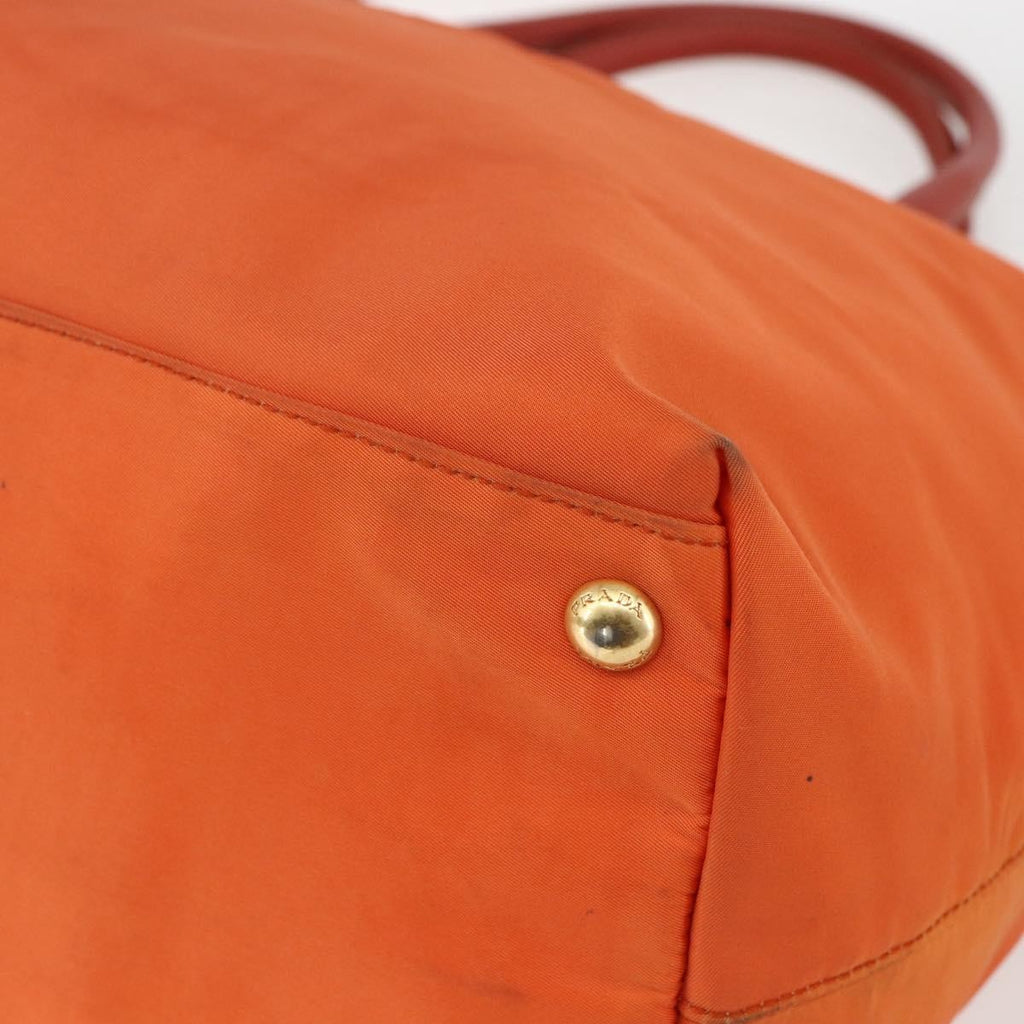 Prada Convertible Flap Tote Tessuto And Saffiano Leather Orange Nylon Tote Bag Bag
