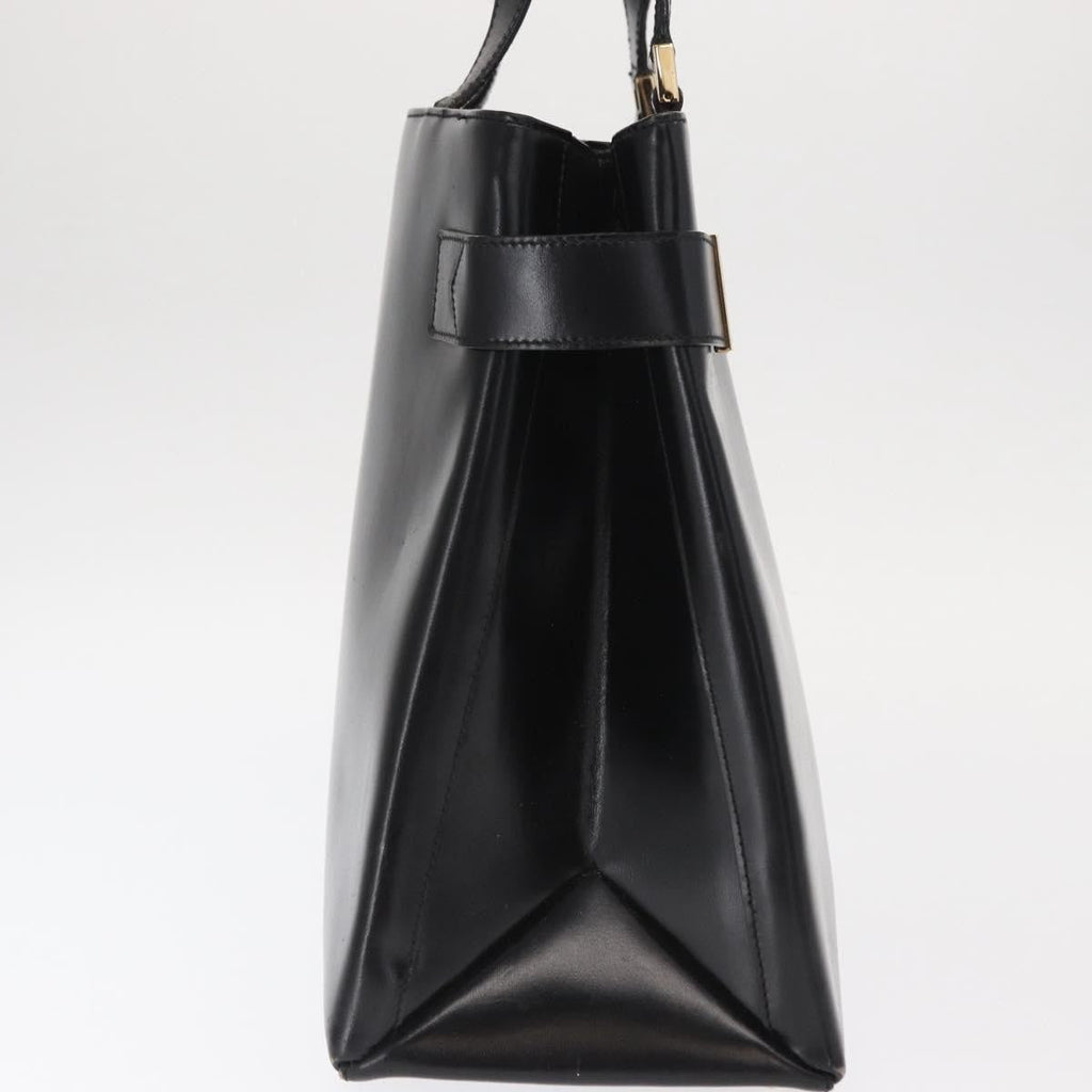 Gucci Vintage Handbag Leather Black Leather Handbag (Pre-Owned)