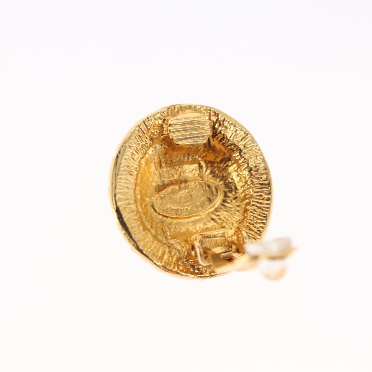 Chanel Vintage 31 Rue Cambon Round Clip-On Earrings Metal Gold Metal Earrings Jewelry