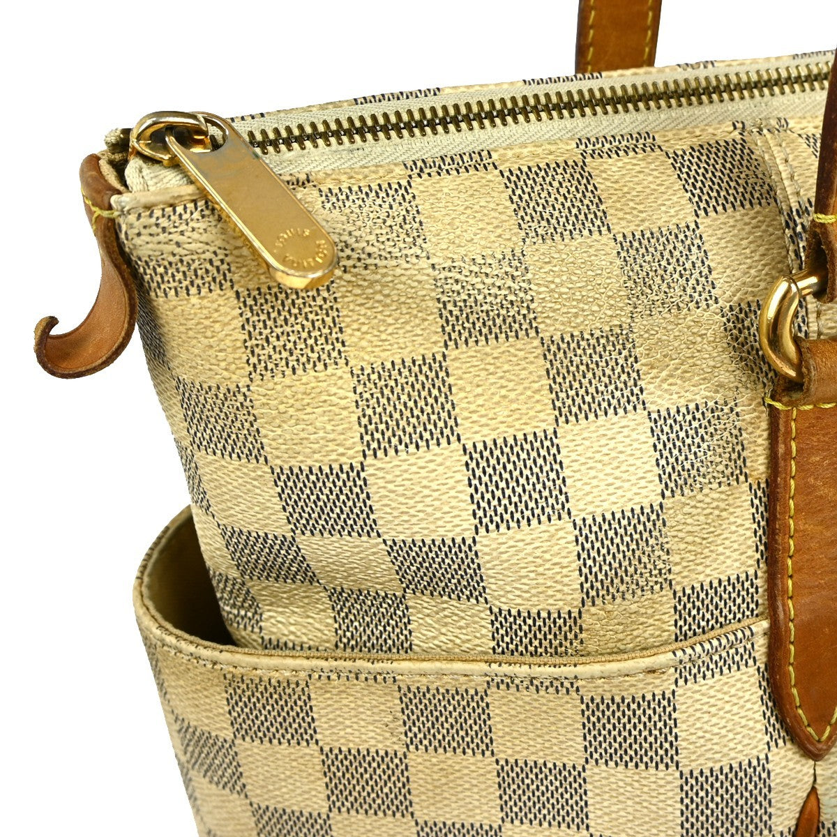 Louis Vuitton Totally Handbag Damier Azur White Canvas Tote Bag
