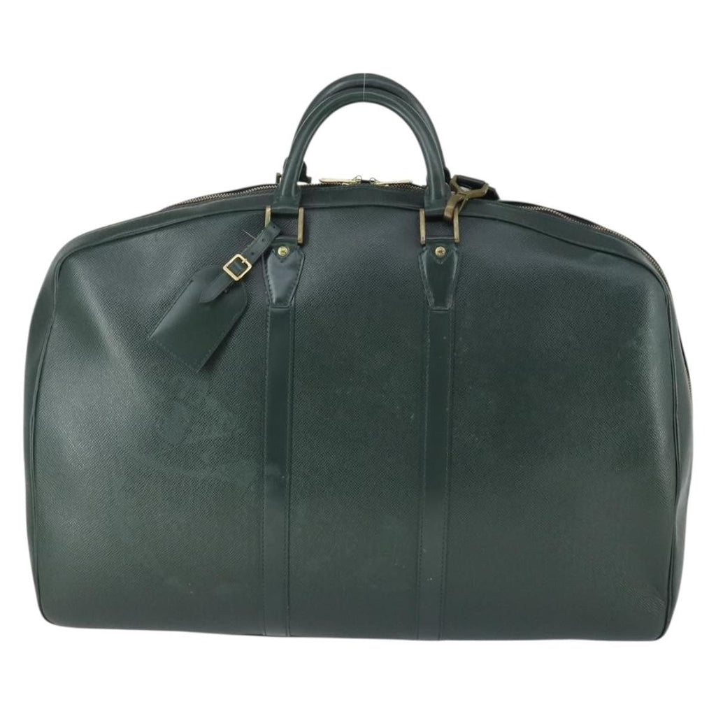 Louis Vuitton Helanga Bag Taiga Leather Green Leather Travel Bag
