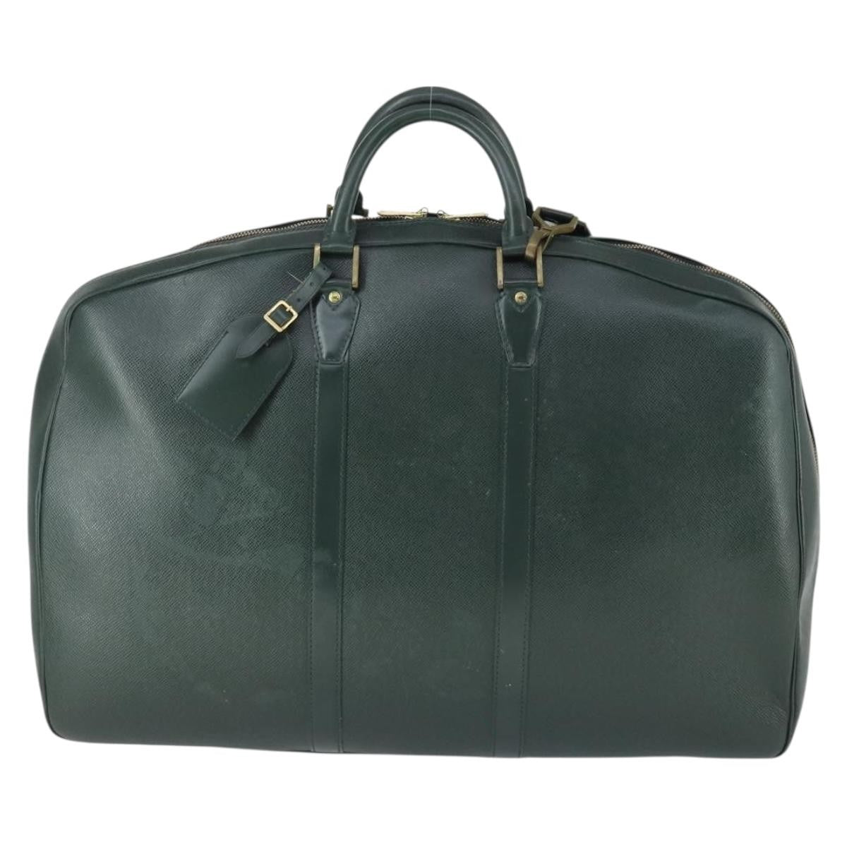 Louis Vuitton Helanga Bag Taiga Leather Green Leather Travel Bag