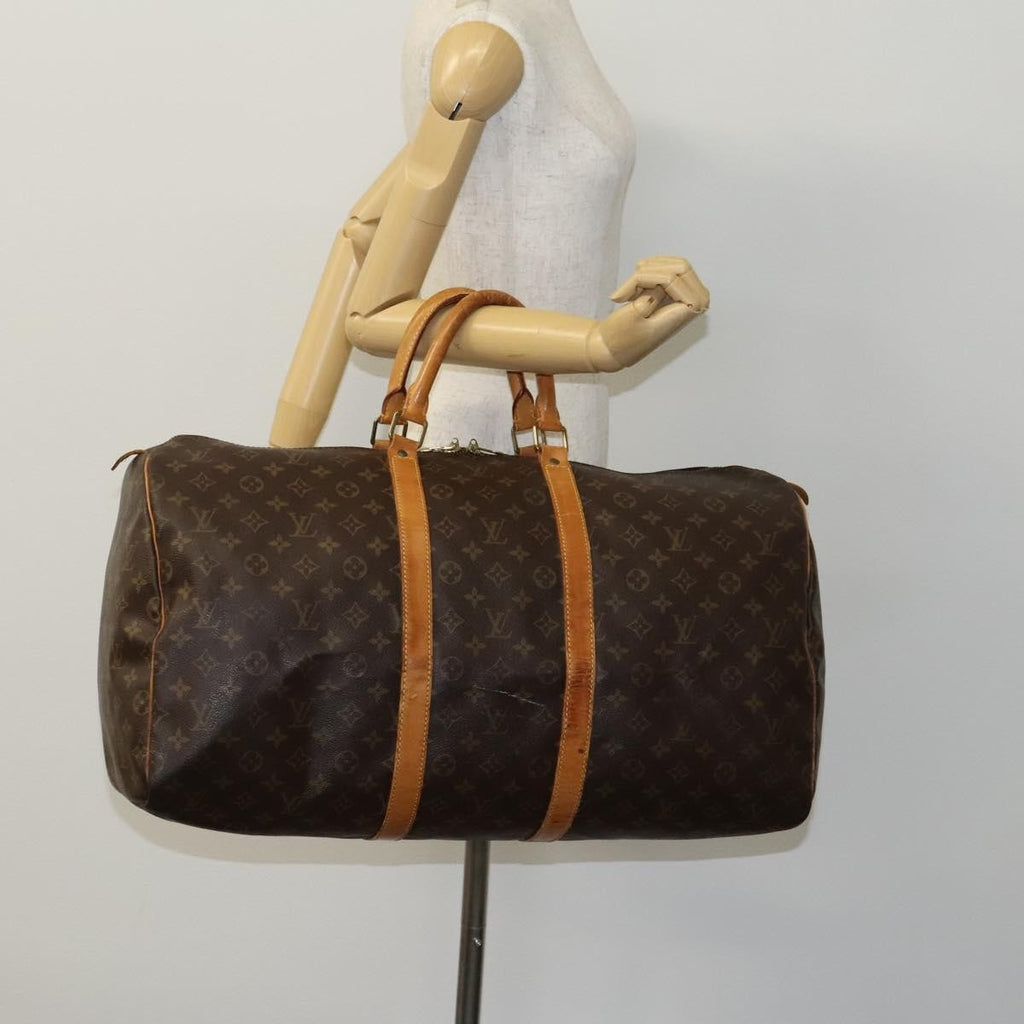Louis Vuitton Keepall Bag Monogram Canvas Brown Canvas Travel Bag