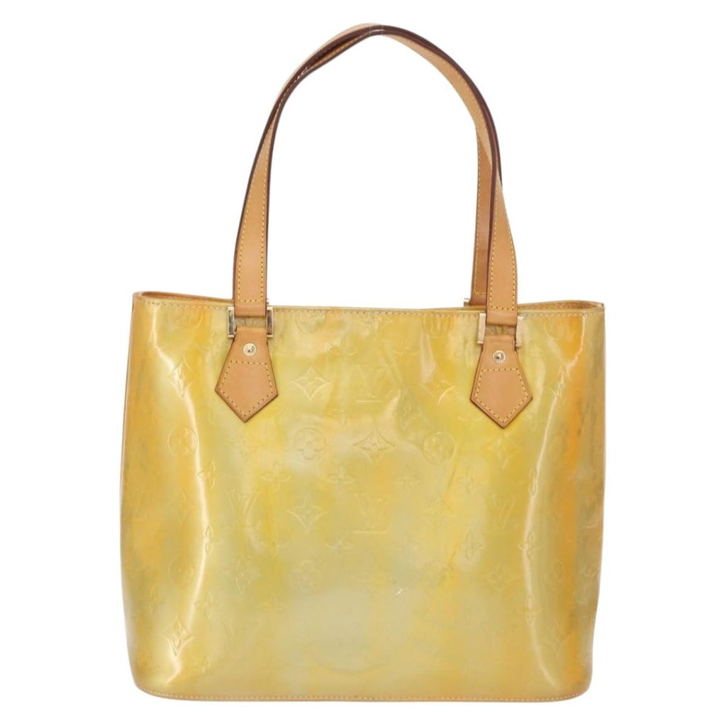 Louis Vuitton Houston Handbag Monogram Vernis Yellow Patent_Leather Tote Bag