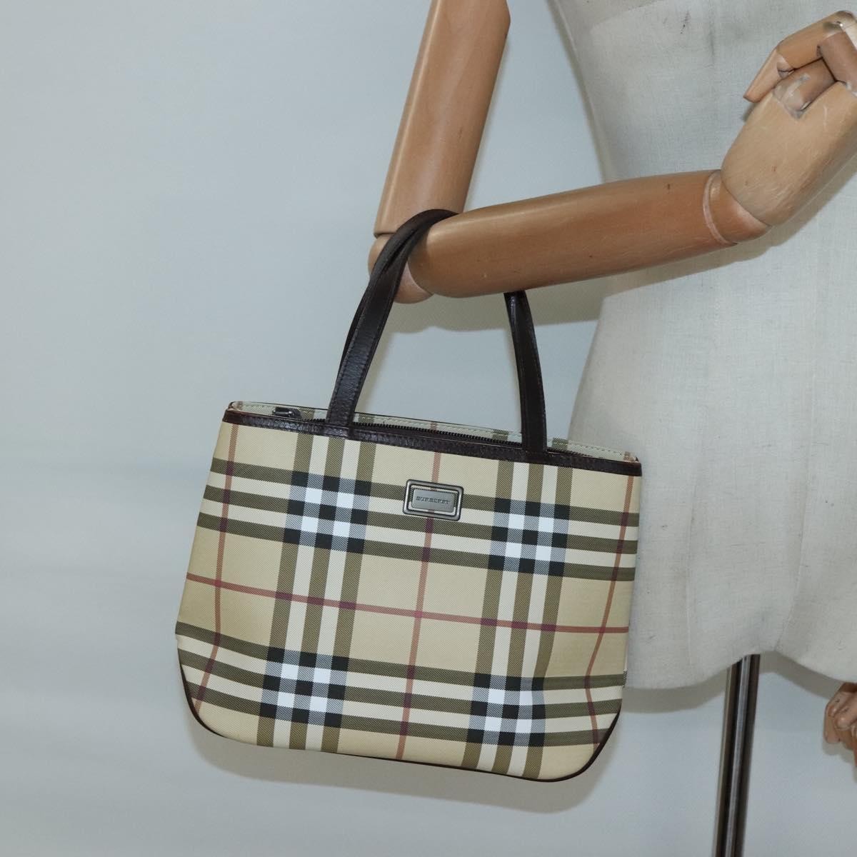Burberry Nova Check Handbag Nova Check Canvas Beige Canvas Handbag