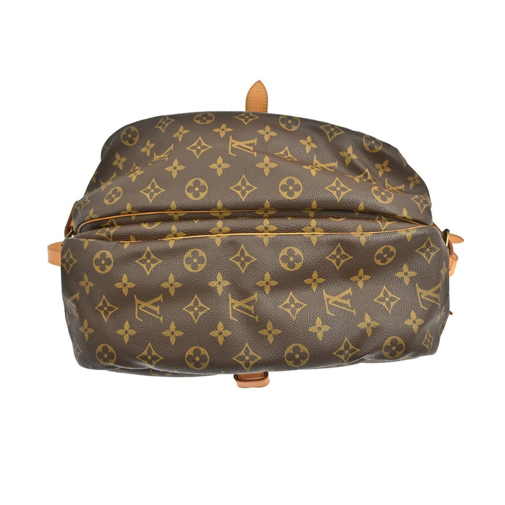 Louis Vuitton Saumur Handbag Monogram Canvas Brown Canvas Shoulder Bag