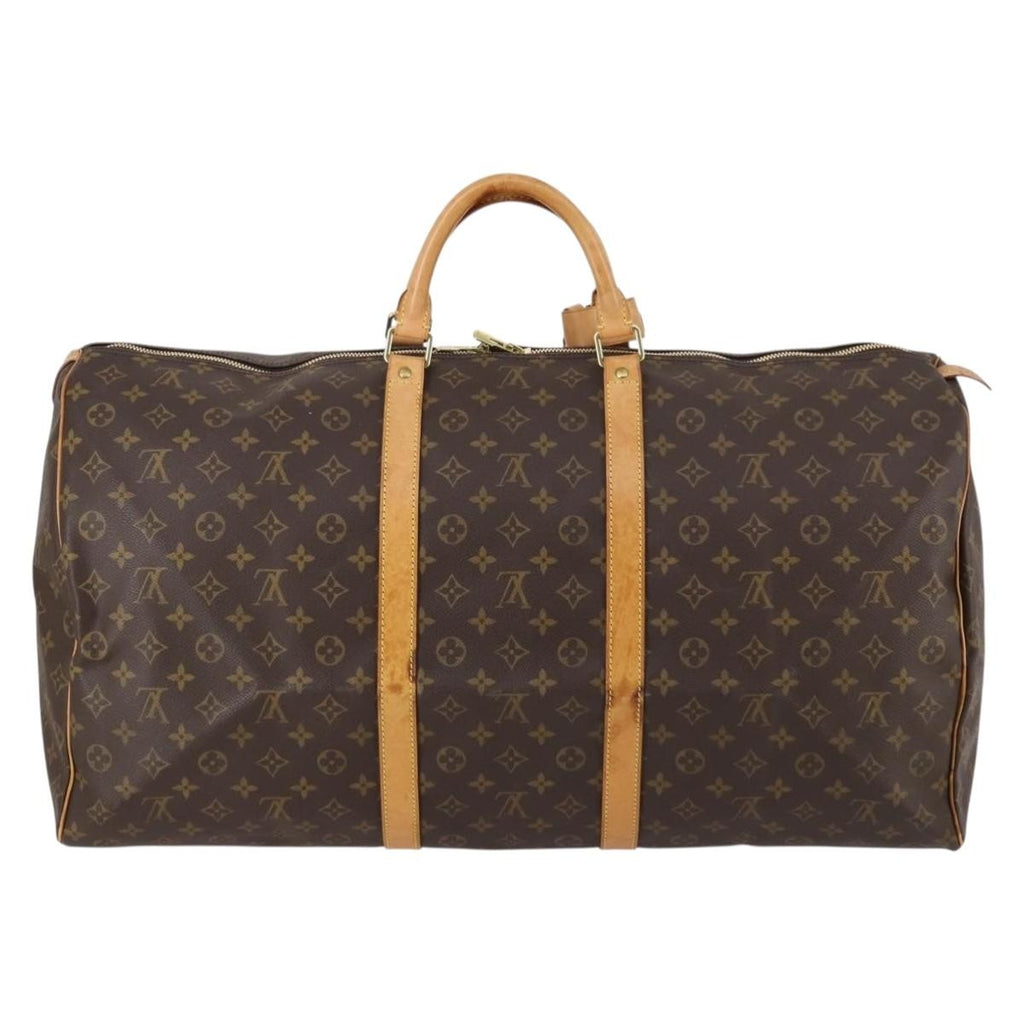 Louis Vuitton Keepall Bag Monogram Canvas Brown Canvas Travel Bag