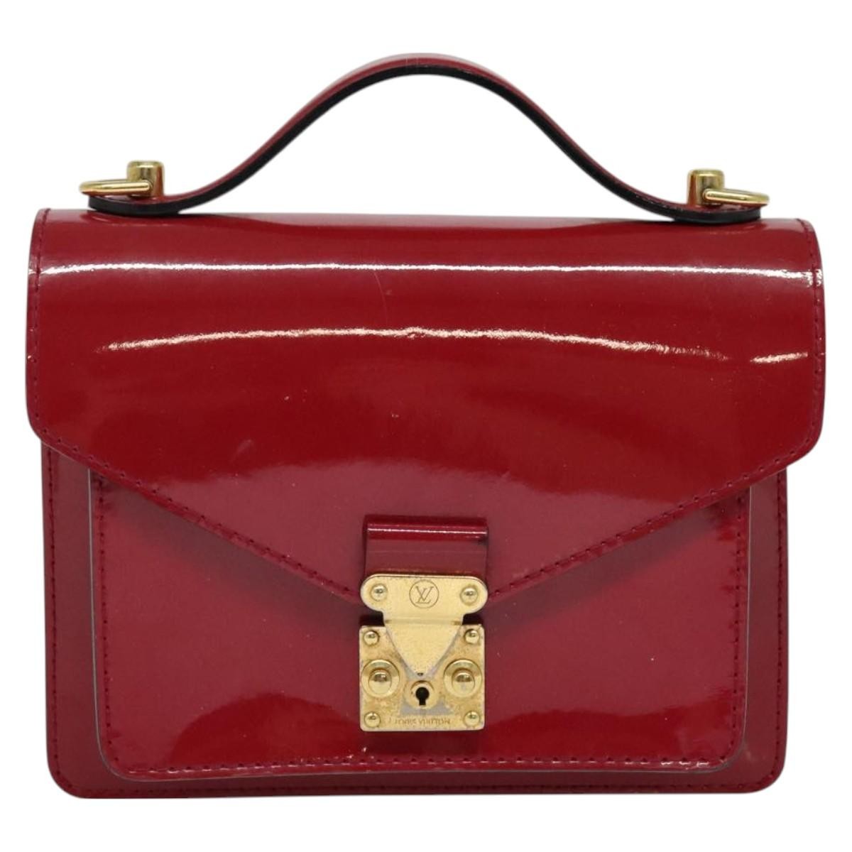 Louis Vuitton Monceau Handbag Vernis Burgundy Patent_Leather Bag