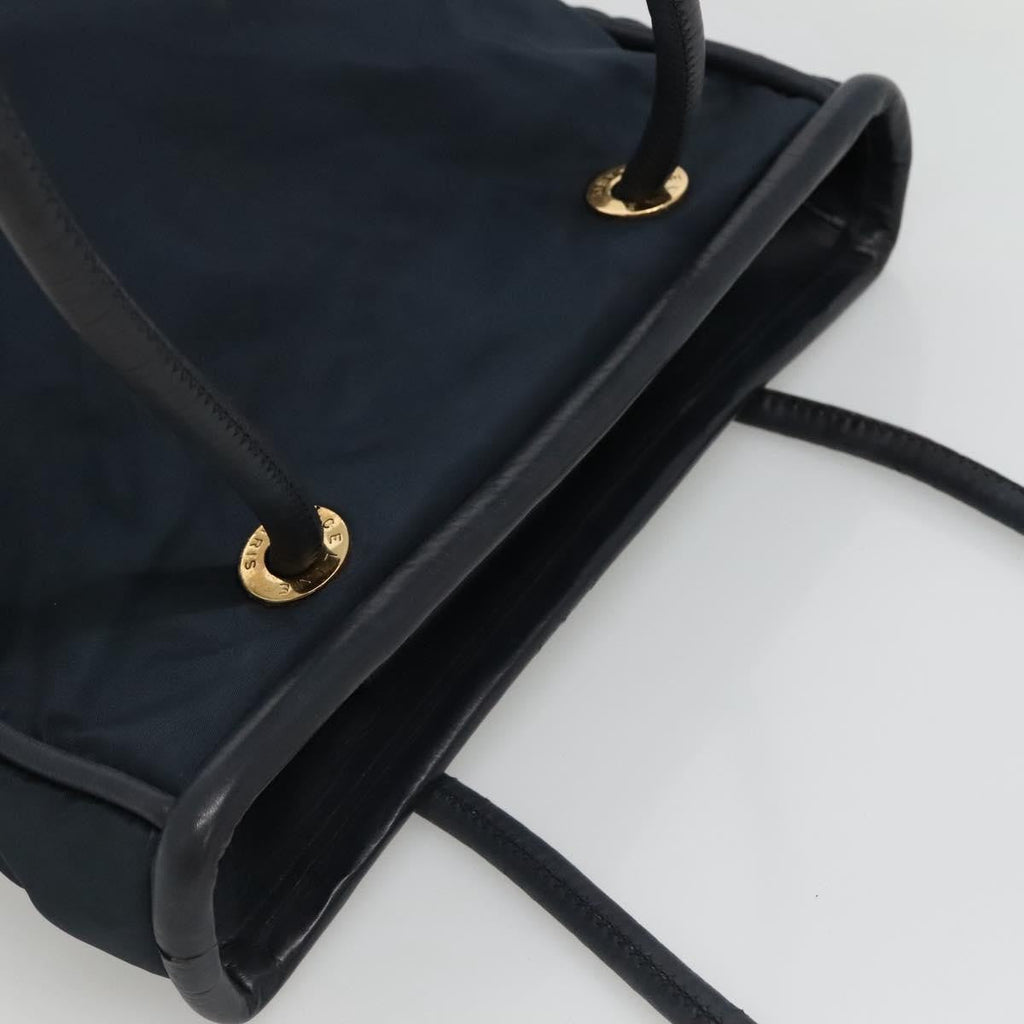 Celine Circle Logo Handbag Nylon Navy Nylon Tote Bag Bag