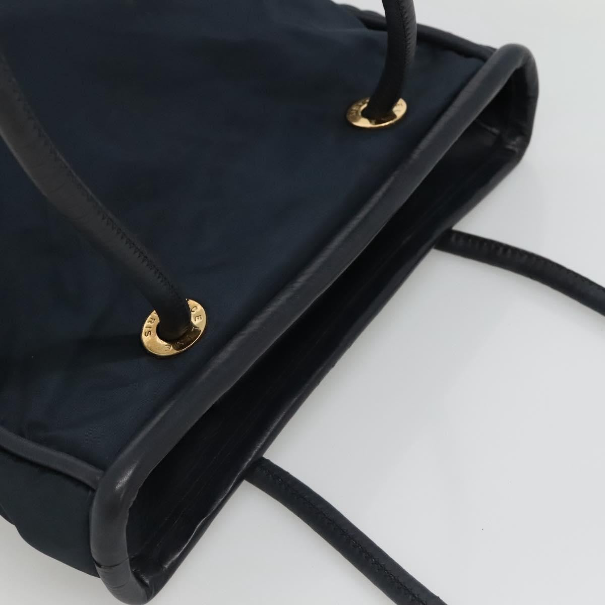 Celine Circle Logo Handbag Nylon Navy Nylon Tote Bag Bag