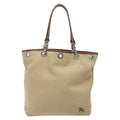 Burberry Nova Check Tote Canvas And Leather Beige Canvas Tote Bag