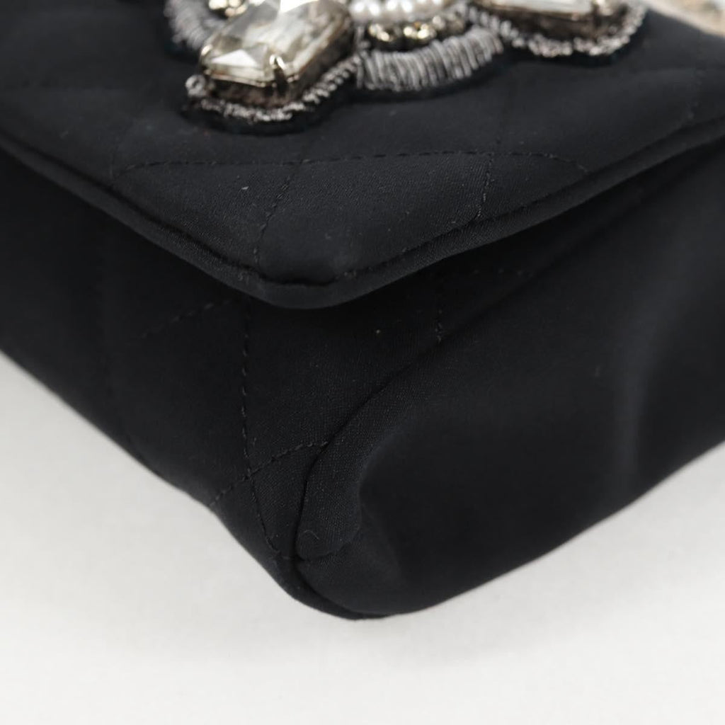 Chanel Chain Flap Shoulder Bag Quilted Nylon Black Nylon Shoulder Bag Bag