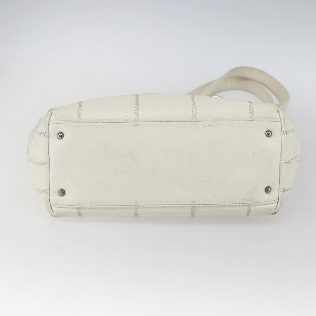 Chanel Square Stitch Tote Quilted Leather White Leather Tote Bag Bag
