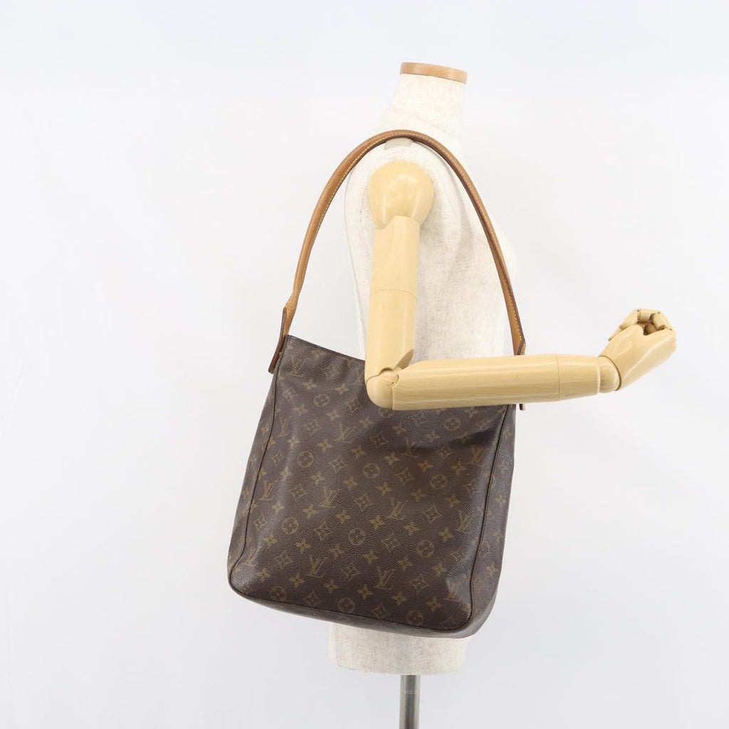 Louis Vuitton Monogram Looping Handbag Monogram Canvas Brown Canvas Shoulder Bag