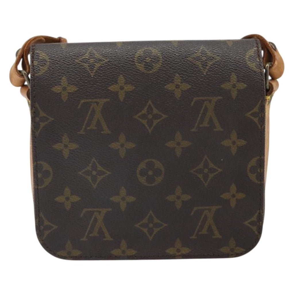 Louis Vuitton Cartouchiere Handbag Monogram Canvas Brown Canvas Shoulder Bag