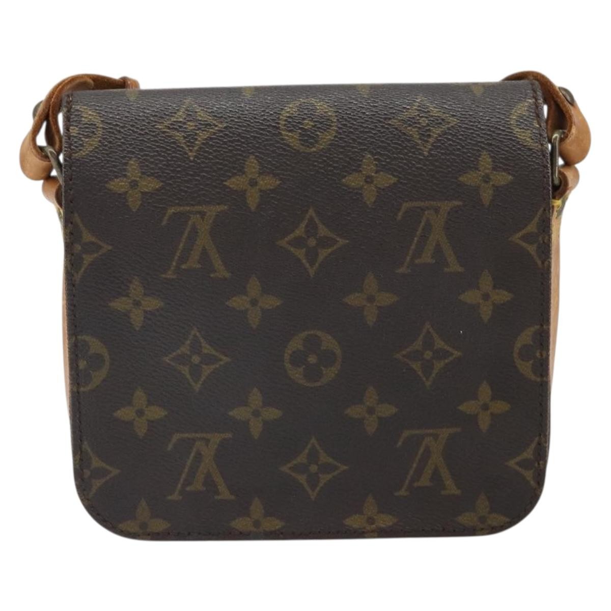 Louis Vuitton Cartouchiere Handbag Monogram Canvas Brown Canvas Shoulder Bag