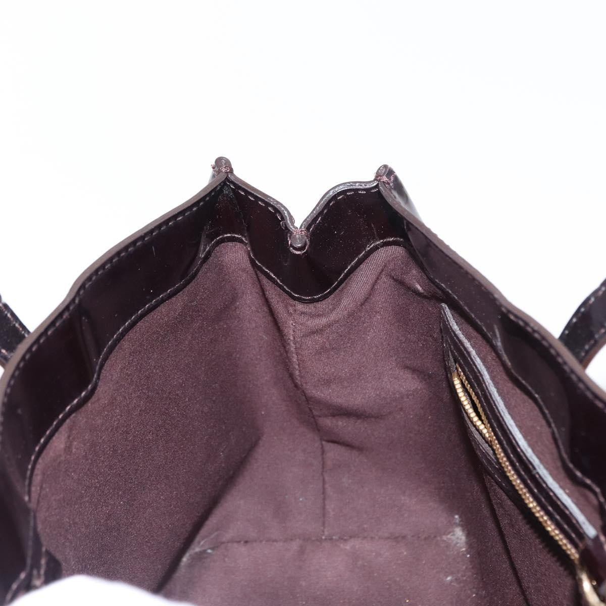 Louis Vuitton Wilshire Handbag Monogram Vernis Burgundy Patent_Leather Handbag