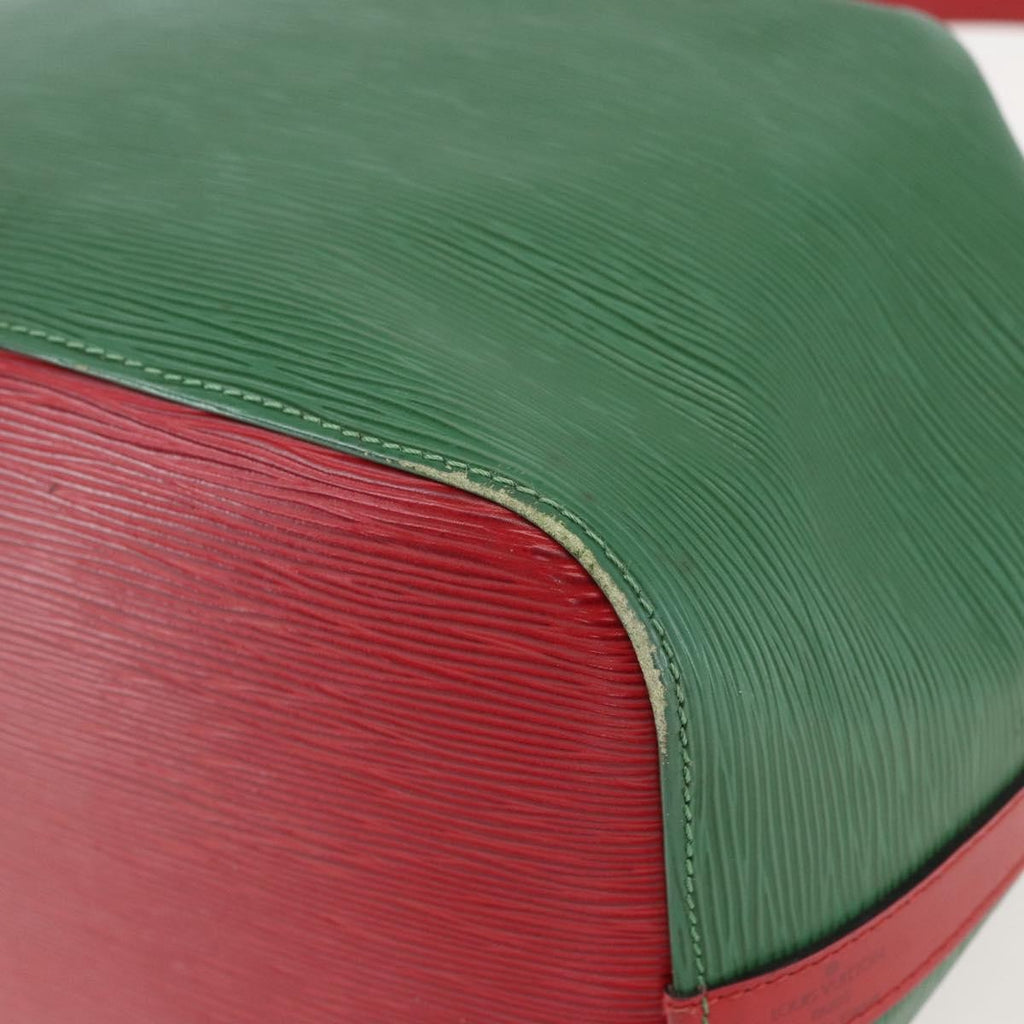 Louis Vuitton Bicolor Petit Noe Handbag Epi Leather Green Leather Shoulder Bag