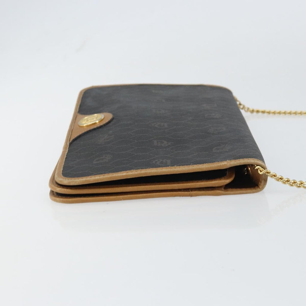 Christian Dior Vintage Honeycomb Clutch Canvas Black Canvas Clutche & Pouche Bag (Pre-Owned)